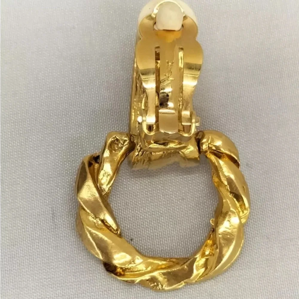 Vintage Yves Saint Laurent gold hoop earrings